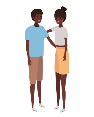 beyaz arka plan üzerinde duran insanlar çift