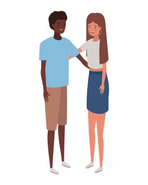 beyaz arka plan üzerinde duran insanlar çift