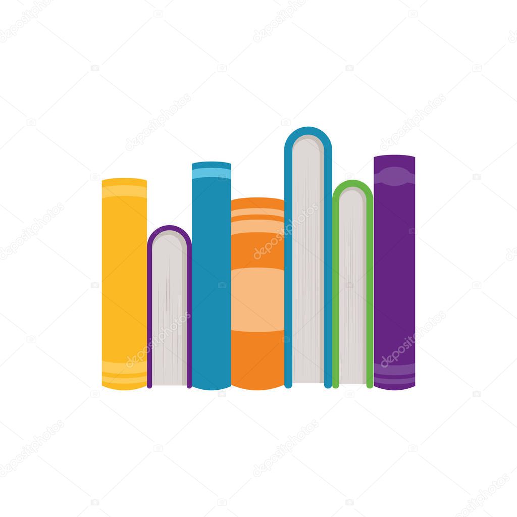 Group of books design vector illustration