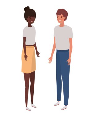 beyaz arka plan üzerinde duran insanlar çift