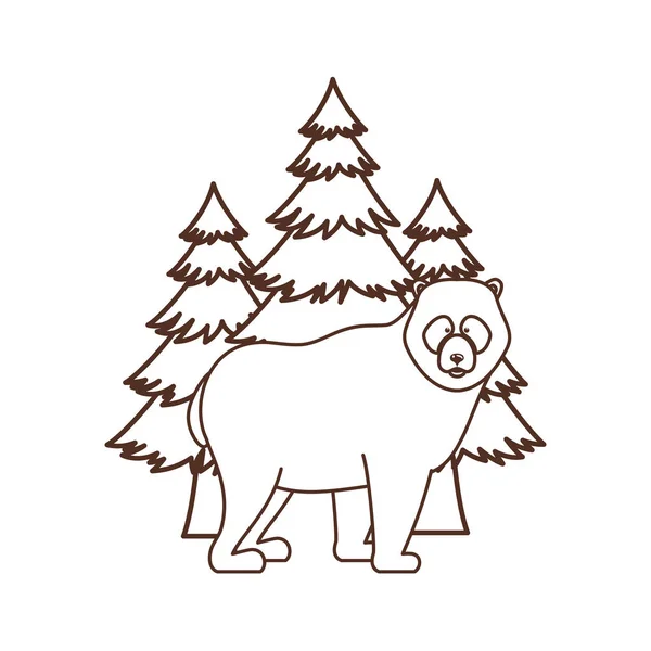 Ilustracja na białym tle niedźwiedź projekt wektor zwierzę — Wektor stockowy