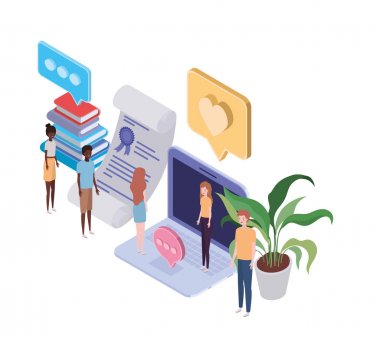 e-posta bildirimleri ile dizüstü bilgisayar ile kişi grubu