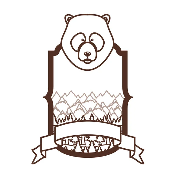Ilustracja na białym tle niedźwiedź projekt wektor zwierzę — Wektor stockowy
