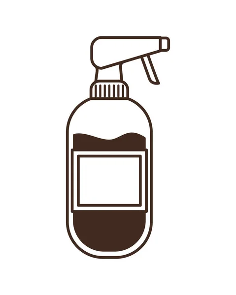 Silhouette der Spenderflasche auf weißem Hintergrund — Stockvektor