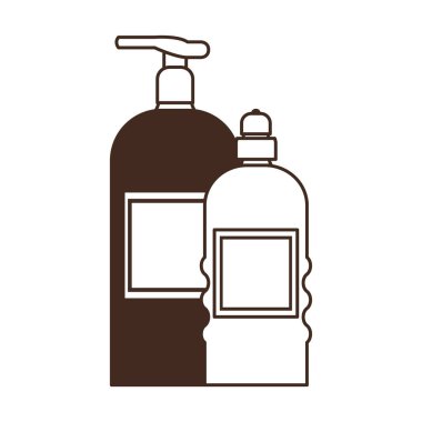 beyaz arka plan üzerinde evcil hayvan damat kapları silueti