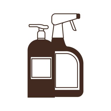 beyaz arka plan üzerinde evcil hayvan damat kapları silueti