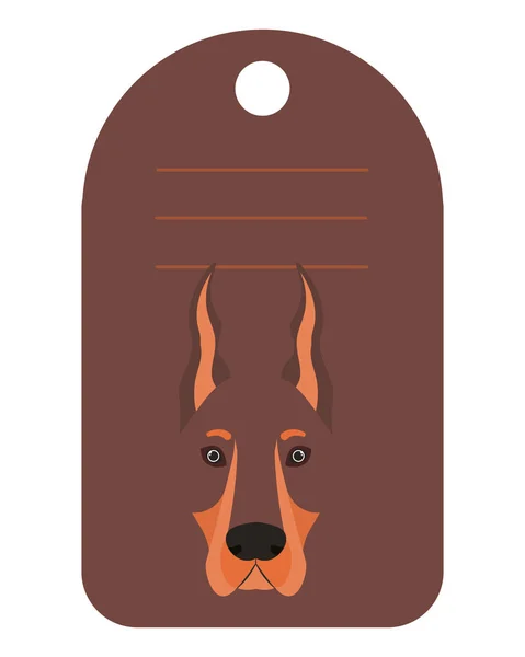 Carte de chien avec espace pour écrire — Image vectorielle