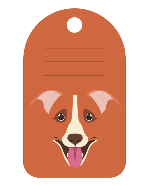 Yazmak için alan ile köpek kartı — Stok Vektör