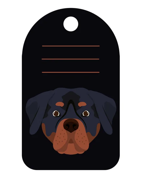 Cartão de cão com espaço para escrever — Vetor de Stock