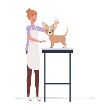 evcil hayvan damat köpek ile genç kadın