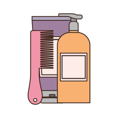 beyaz arka planda profesyonel kuaförlük araçları