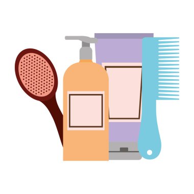 beyaz arka planda profesyonel kuaförlük araçları