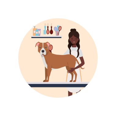 evcil hayvan damat köpek ile genç kadın