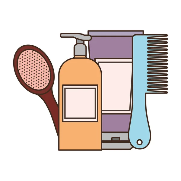 Herramientas de peluquería profesional sobre fondo blanco — Archivo Imágenes Vectoriales