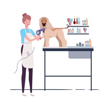 evcil hayvan damat köpek ile genç kadın