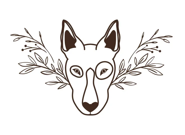 Tête de chien taureau terrier mignon sur fond blanc — Image vectorielle
