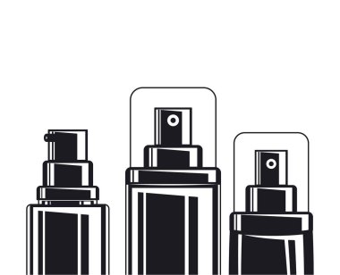 sıçrama şişeleri simgeleri makyaj