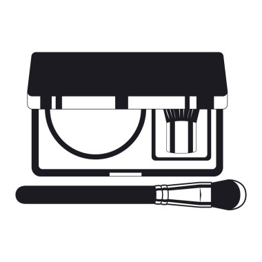 aplikatör kalın fırça ve gölgeler makyaj