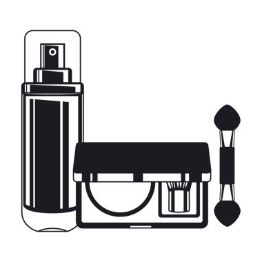 sıçrama şişesi ve gölgeler simgesi makyaj