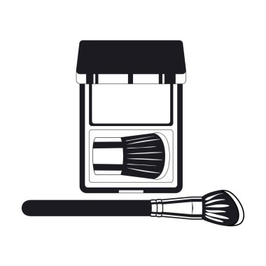 aplikatör kalın fırça ve gölgeler makyaj