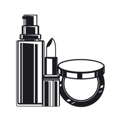 sıçrama şişe ve ruj simgesi makyaj