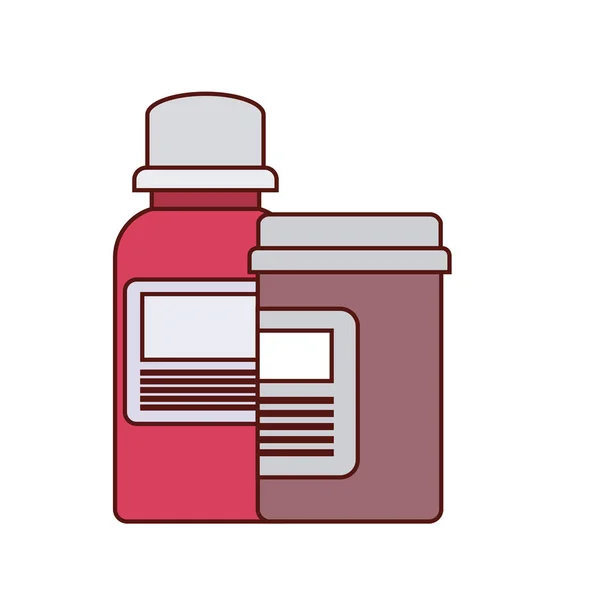 Láhev protidrogový lék izolovaný ikona — Stockový vektor
