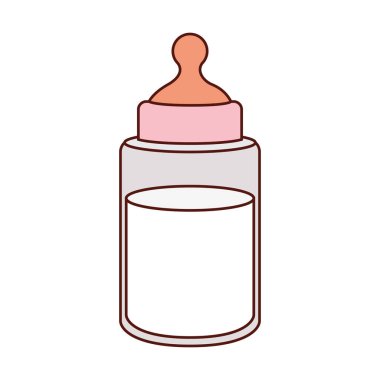 şişe süt bebek izole simgesi