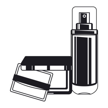 sıçrama şişesi ve gölgeler simgesi makyaj