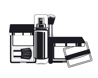 sıçrama şişesi ve gölgeler simgesi makyaj