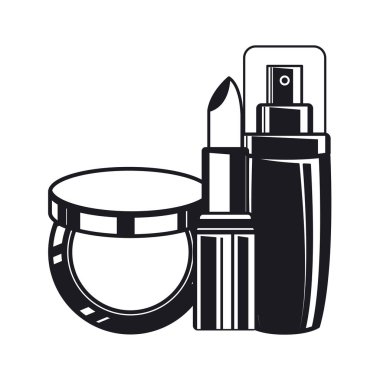 sıçrama şişe ve ruj simgesi makyaj