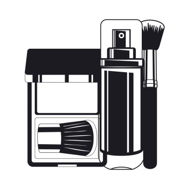 sıçrama şişesi ve gölgeler simgesi makyaj