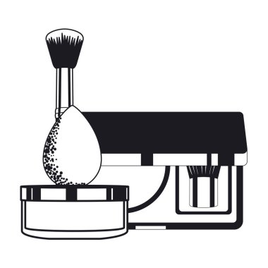 aplikatörler seti fırçalar ve kozmetik makyaj