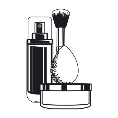 sıçrama şişe ve allık simge makyaj