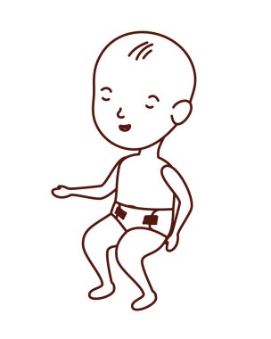 sevimli küçük erkek bebek karakter