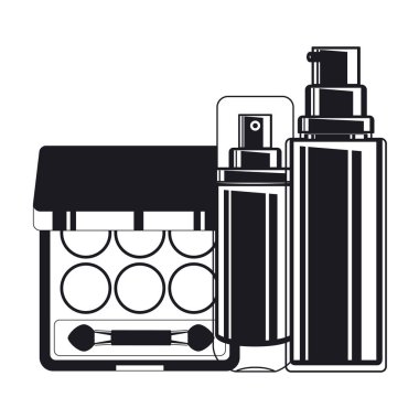 sıçrama şişesi ve gölgeler simgesi makyaj