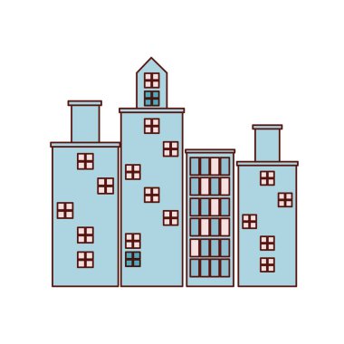 cityscape binalar kentsel sahne simgesi