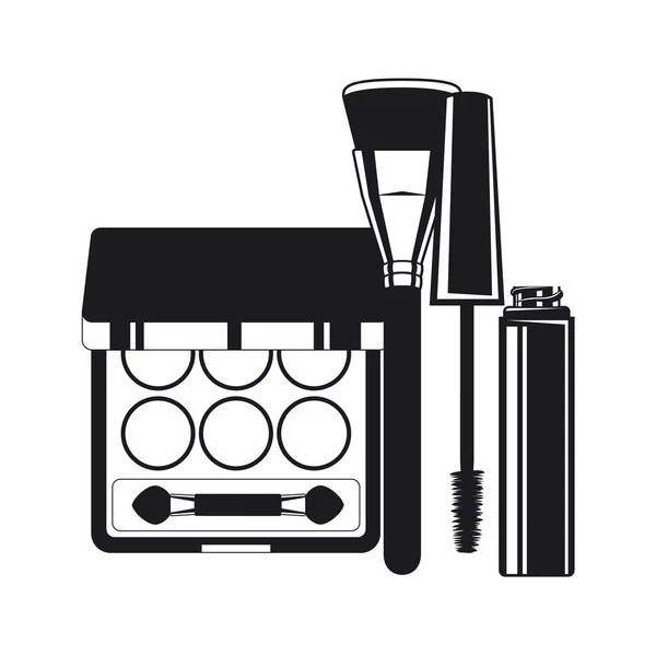 Wimpers en schaduwen make-up product icoon — Stockvector