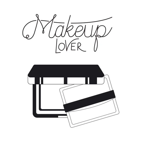 Ombres à paupières couleurs et blush maquillage icônes — Image vectorielle