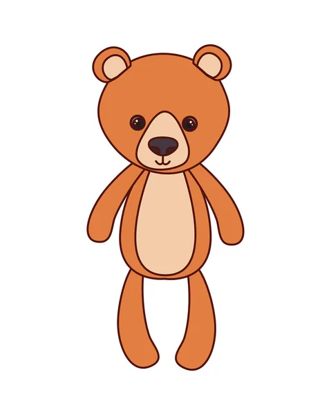 Lindo oso peluche peluche bebé juguete — Vector de stock