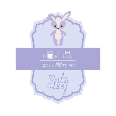 Sevimli tavşanlı bir erkek kartı.