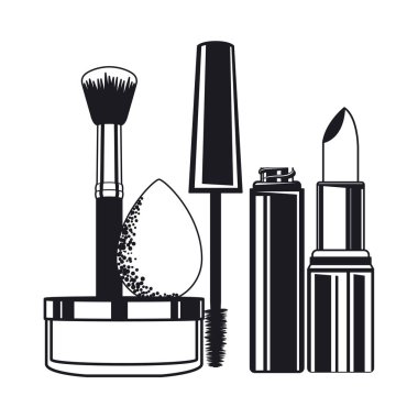aplikatörler seti fırçalar ve kozmetik makyaj