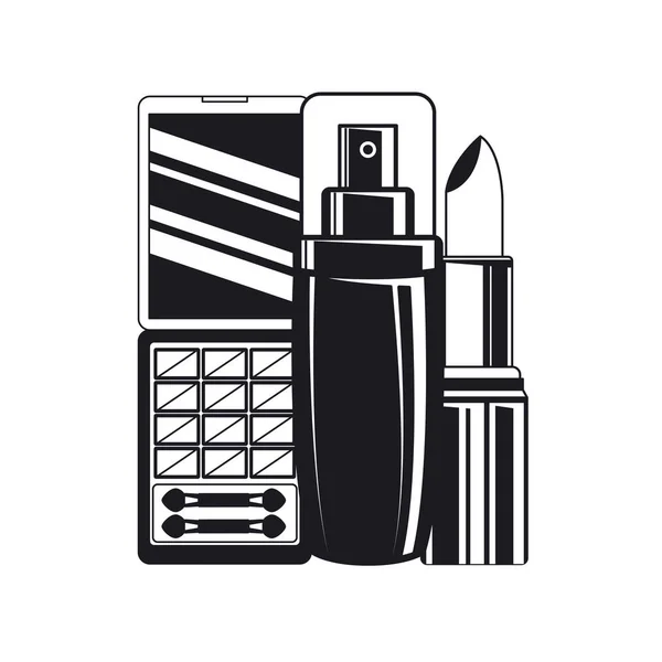 Splash flaska och läppstift make up Icon — Stock vektor