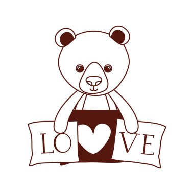 sevimli ayı oyuncak aşk yastıkları ile doldurulmuş