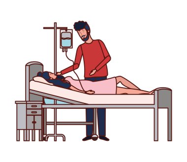 babası ile sedye hamilelik kadın