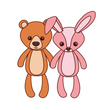 sevimli ayı ve tavşan bebek oyuncakları dolması