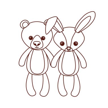 sevimli ayı ve tavşan bebek oyuncakları dolması