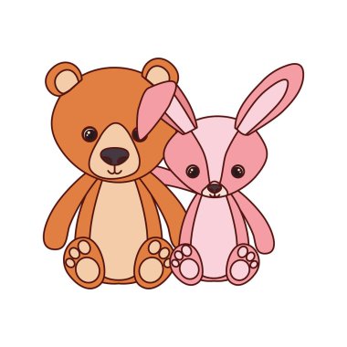 sevimli ayı ve tavşan bebek oyuncakları dolması