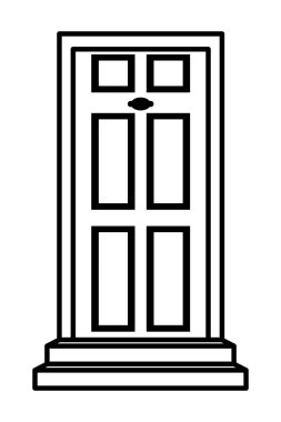 kapı ev ön izole simgesi