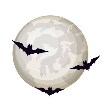 ay ile uçan cadılar bayramı yarasalar