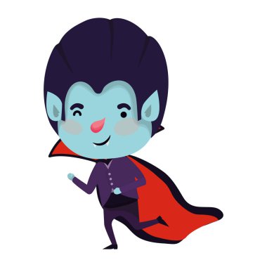 dracula kostümlü sevimli küçük çocuk